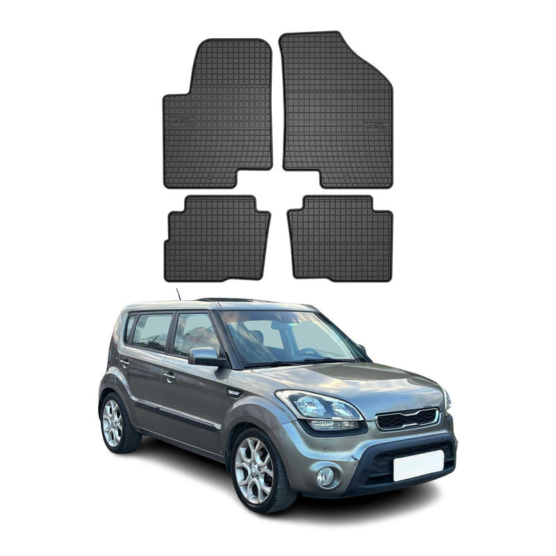 Tapis de Sol pour Kia Soul 2009-2013 Caoutchouc Noir