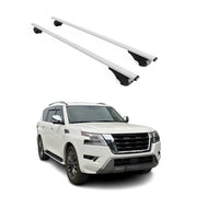 Barres De Toit Transversales pour Nissan Patrol 2010-2024 Gris 2 pcs