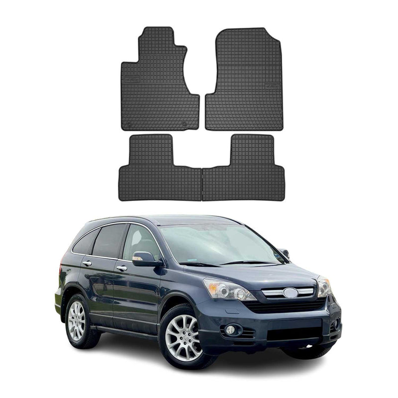 Tapis de Sol pour Honda CR-V 2006-2012 Caoutchouc Noir