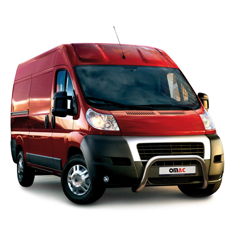 Pare-Buffle Avant Pour Fiat Ducato 2006-2016 en Acier Inoxydable Argent