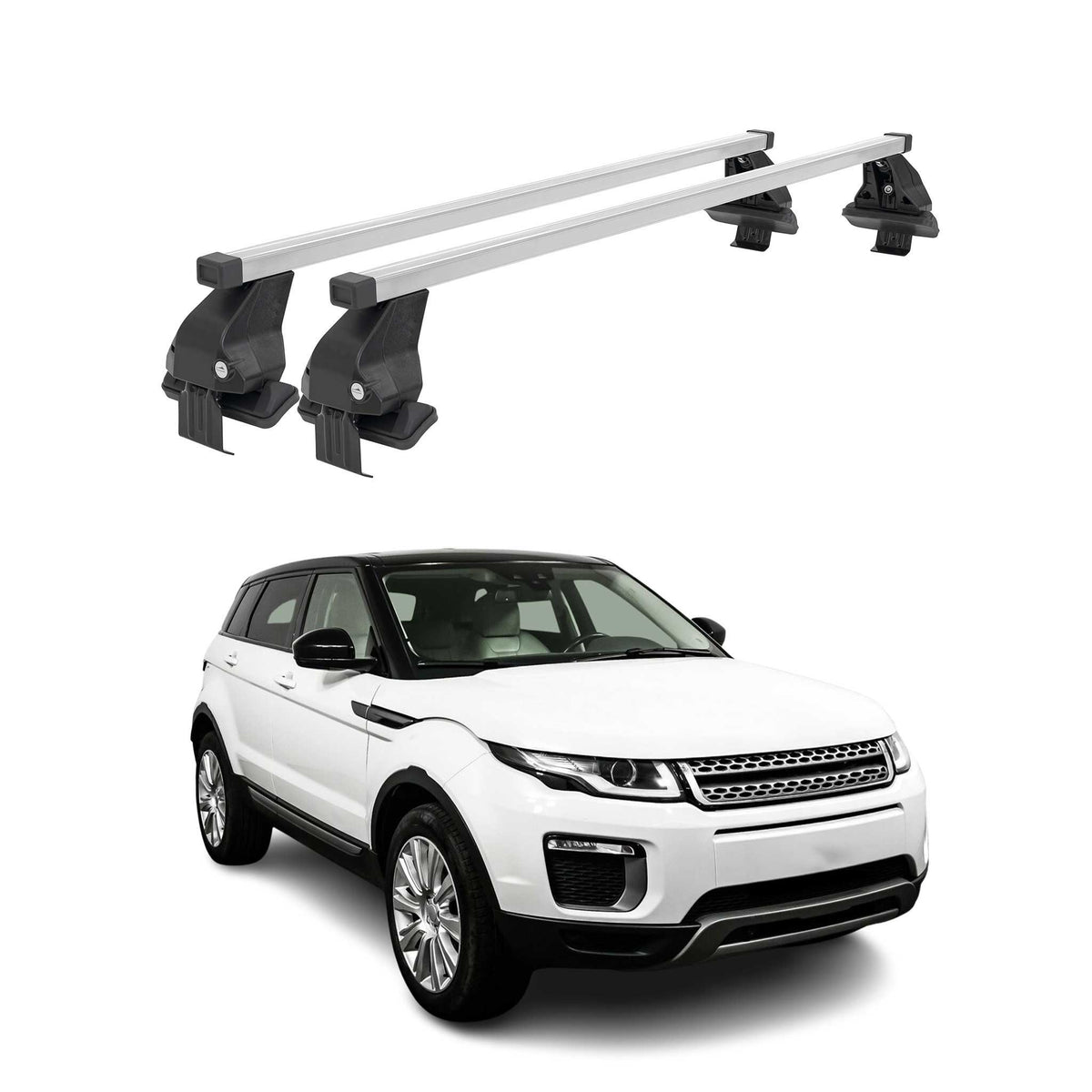 Barres de toit transversales pour Range Rover Evoque 2011-2018 Gris