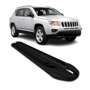 Marchepieds Latéraux pédale pour Jeep Compass 2011-2016 Aluminium Noir 2Pcs