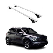 Barres de toit Transversales pour Hyundai Venue 2020-2026 Fer Argent
