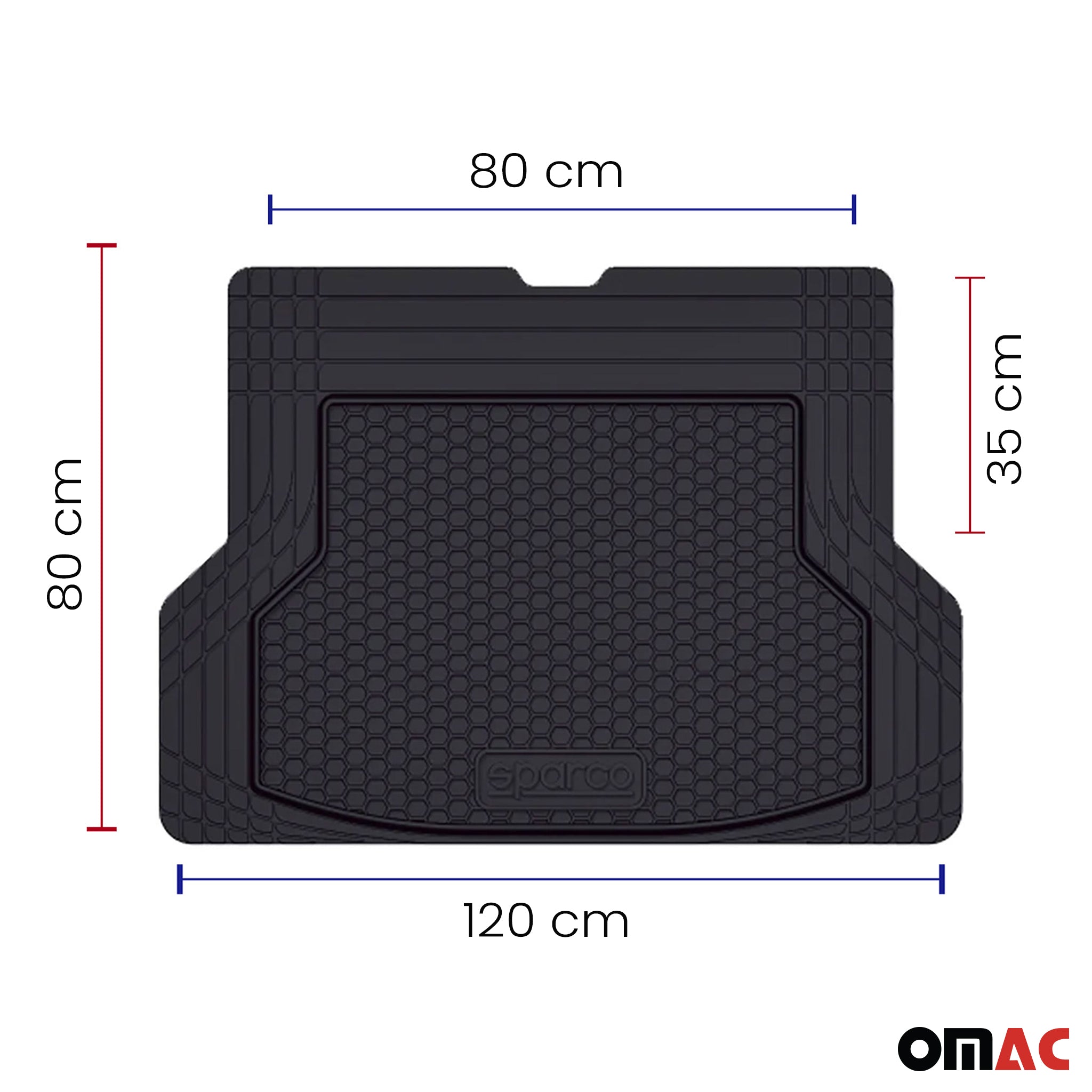 SPARCO tapis de coffre bac de coffre pour BMW universel en caoutchouc ajustable