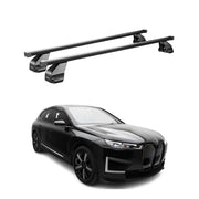 Menabo Barres de toit Transversales pour BMW Série 5 G60 2024-2026 Noir Acier 2x