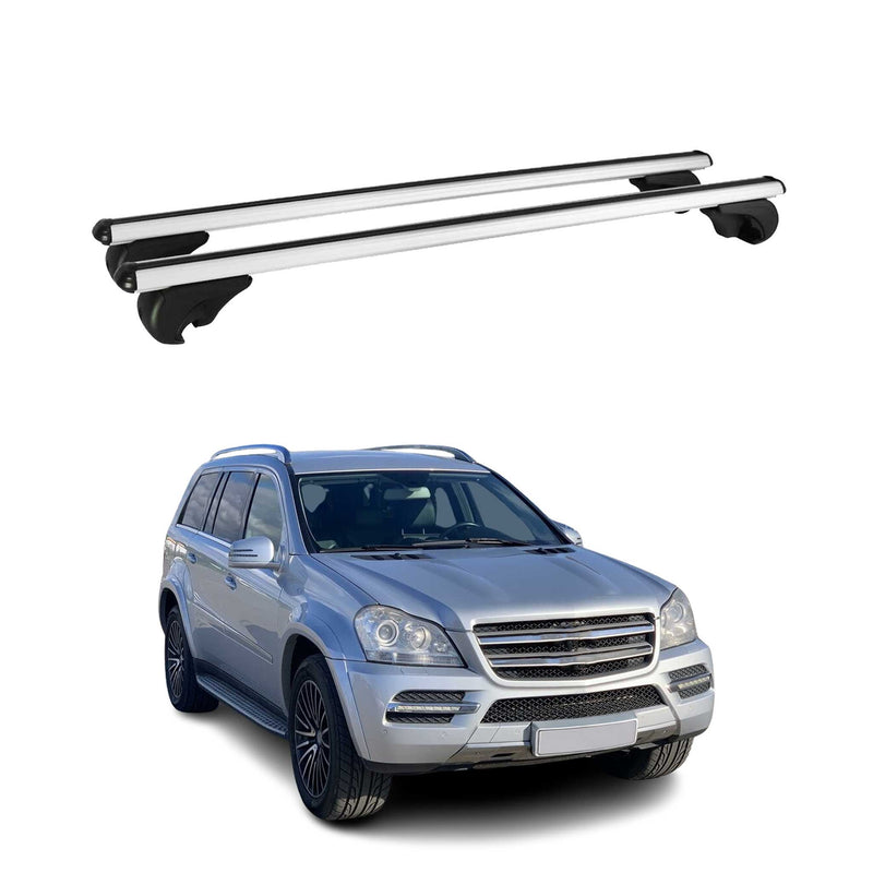 Barres de toit Transversales pour Mercedes GL X164 2006-2012 Aluminium Argent