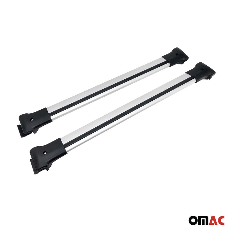 Barres de toit transversales pour Dacia Duster 2010-2013 Pre-FL Aluminium Gris