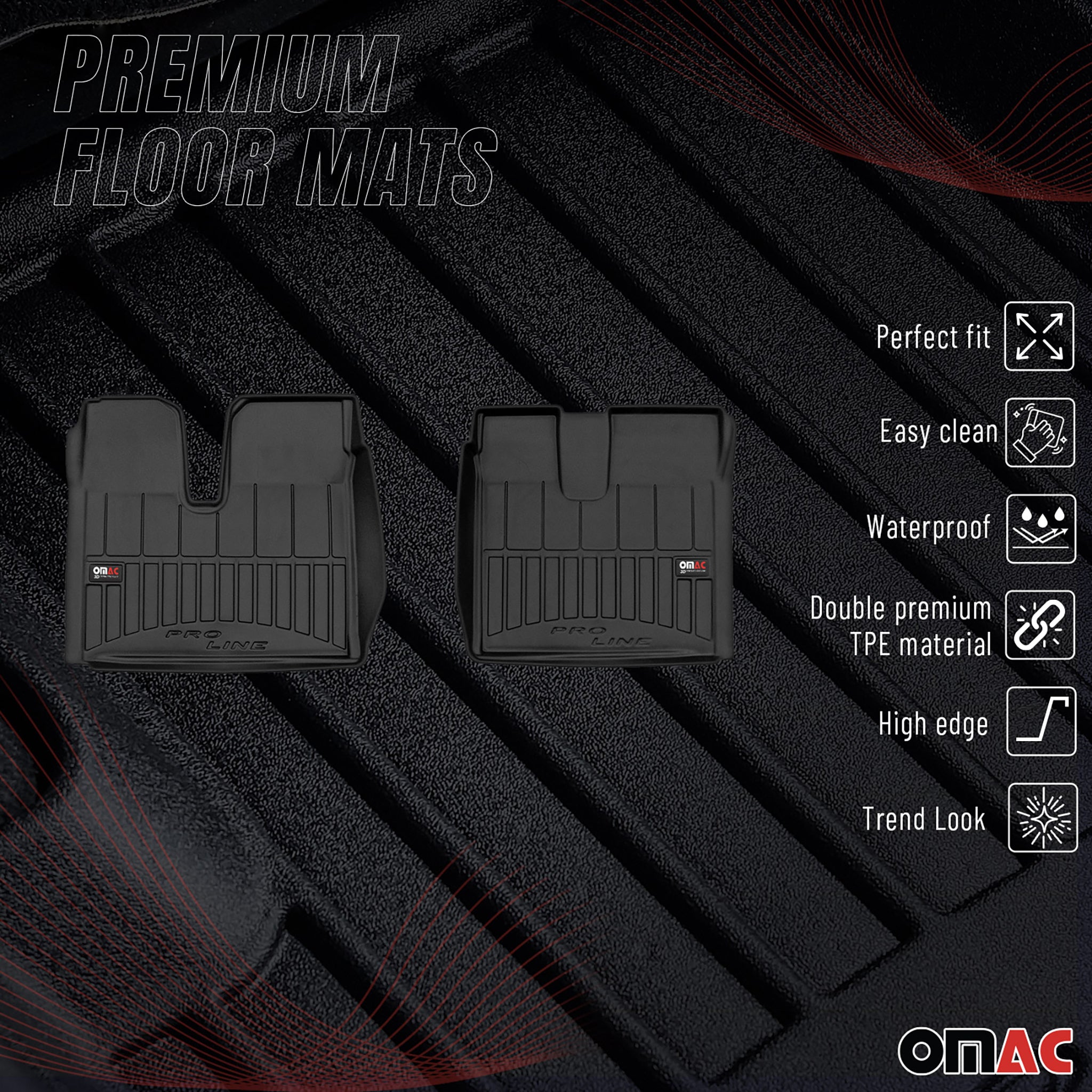 Tapis de Sol pour MAN TGX 2020-2026 TPE Noir