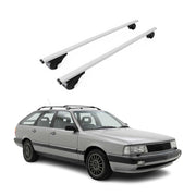 Barres de toit Transversales pour Audi 200 Avant 1984-1991 Acier Gris 2Pcs