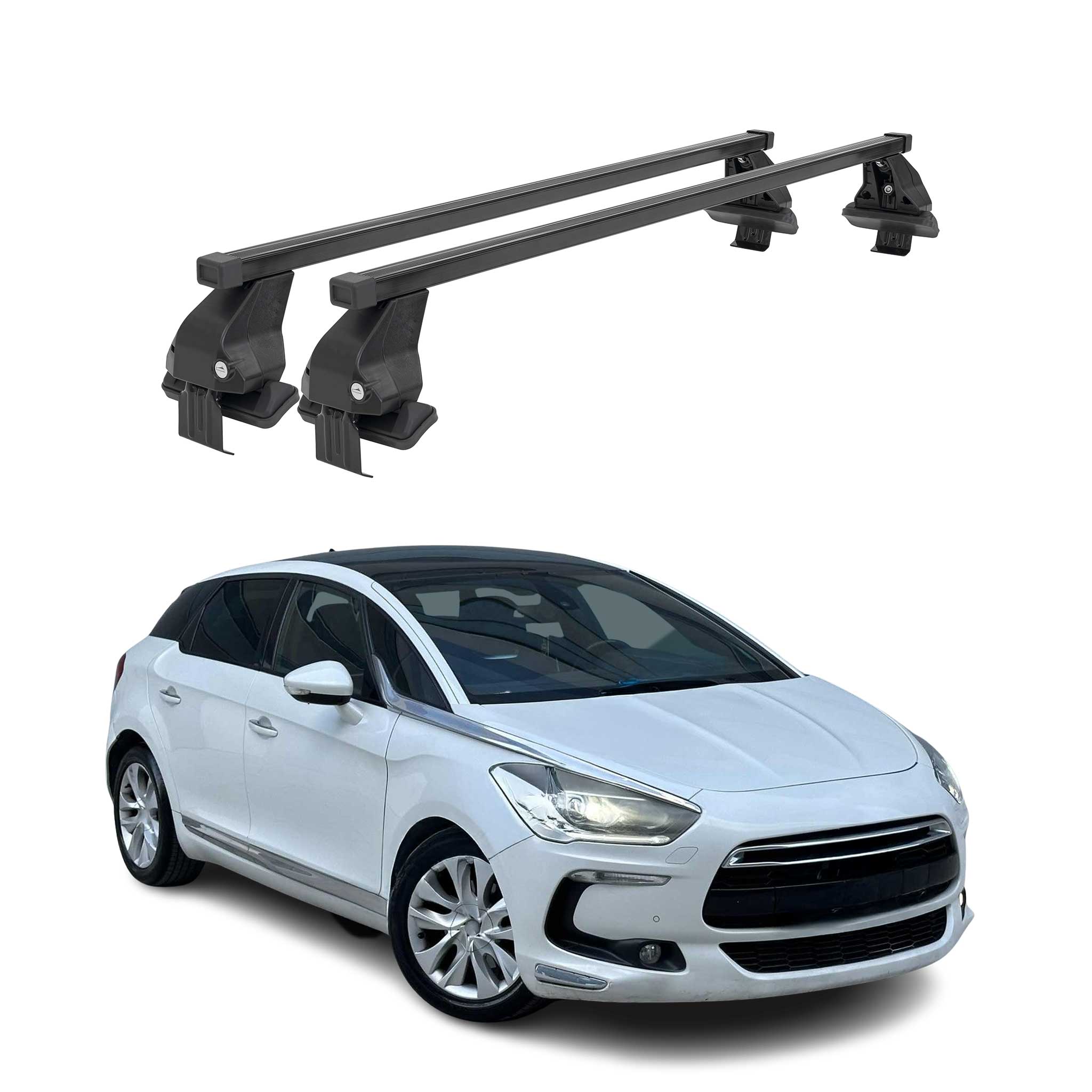 Barres Transversales Menabo pour Citroen DS5 2011-2015 Noir