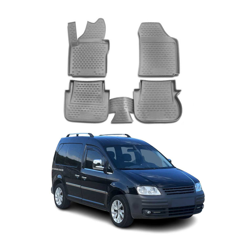 Tapis de Sol pour VW Caddy 2007-2014 TPE Gris