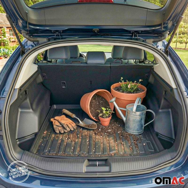 Tapis de Coffre pour VW Polo VI 2017-2025 HB en TPE Noir