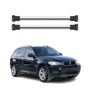 Barres de toit transversales pour BMW X5 E70 2007-2014 Aluminium Gris