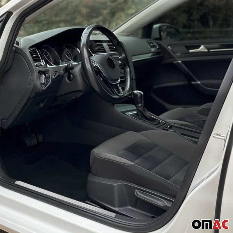 Seuils de porte pour VW Golf 7 2012-2025 en acier inox Chromé