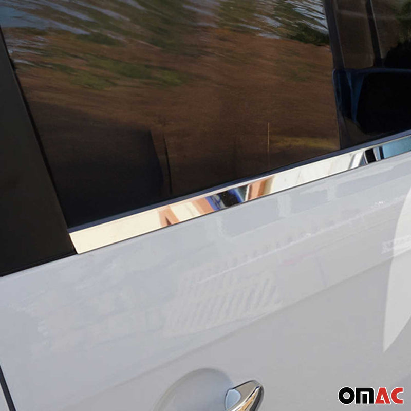 Baguettes pour contour latérales pour VW Caddy 2015-2020 en acier inox chrome
