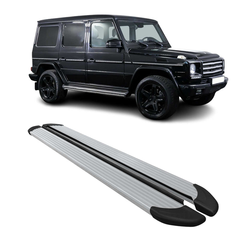 Marchepieds Latéraux pour Mercedes Classe G W463 2007-2018 Aluminium Argent 2Pcs
