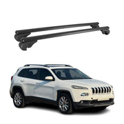 Barres de toit Transversales pour Jeep Cherokee 2014-2024 Aluminium Noir