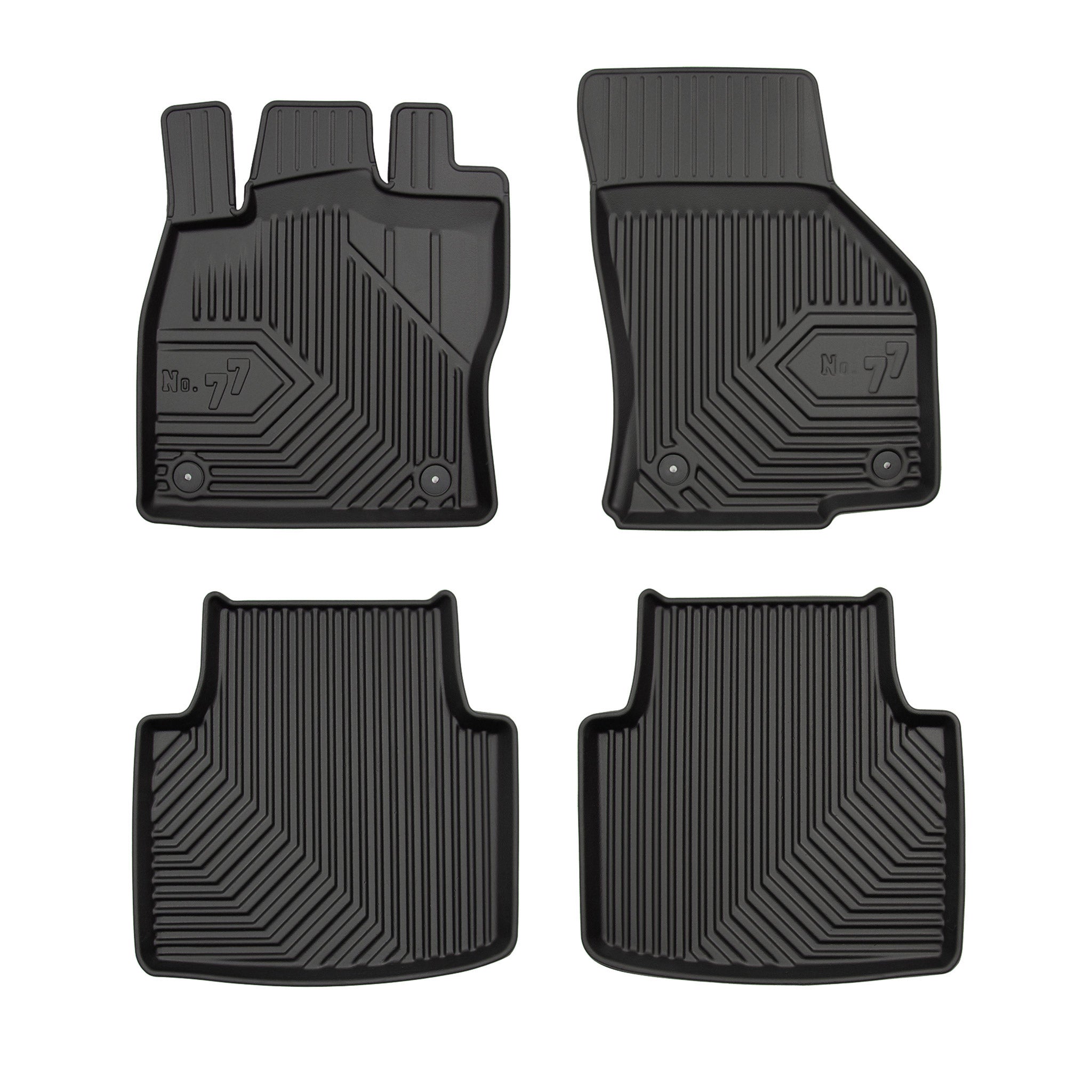 Tapis de Sol de Voiture pour VW Arteon 2017-2024 TPE Antidérapant Noir 4Pcs