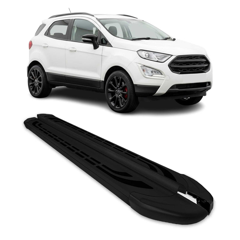 Marchepieds Latéraux pédale pour Ford Ecosport 2013-2024 Aluminium Noir 2Pcs