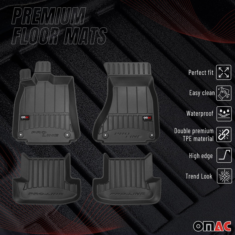 OMAC Tapis de sol caoutchouc pour Audi A5 8T3 8F7 Cabrio Coupé 07-17 Premium