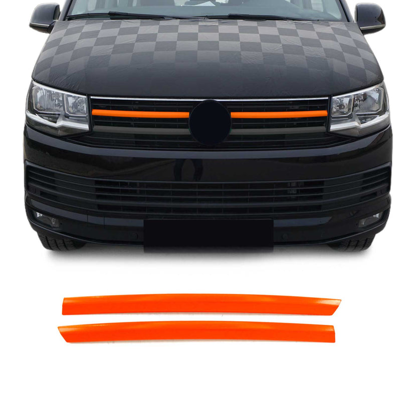Moulure De Grille Calandre pour VW T6 Transporter 2015-2019 Highline inox Orange