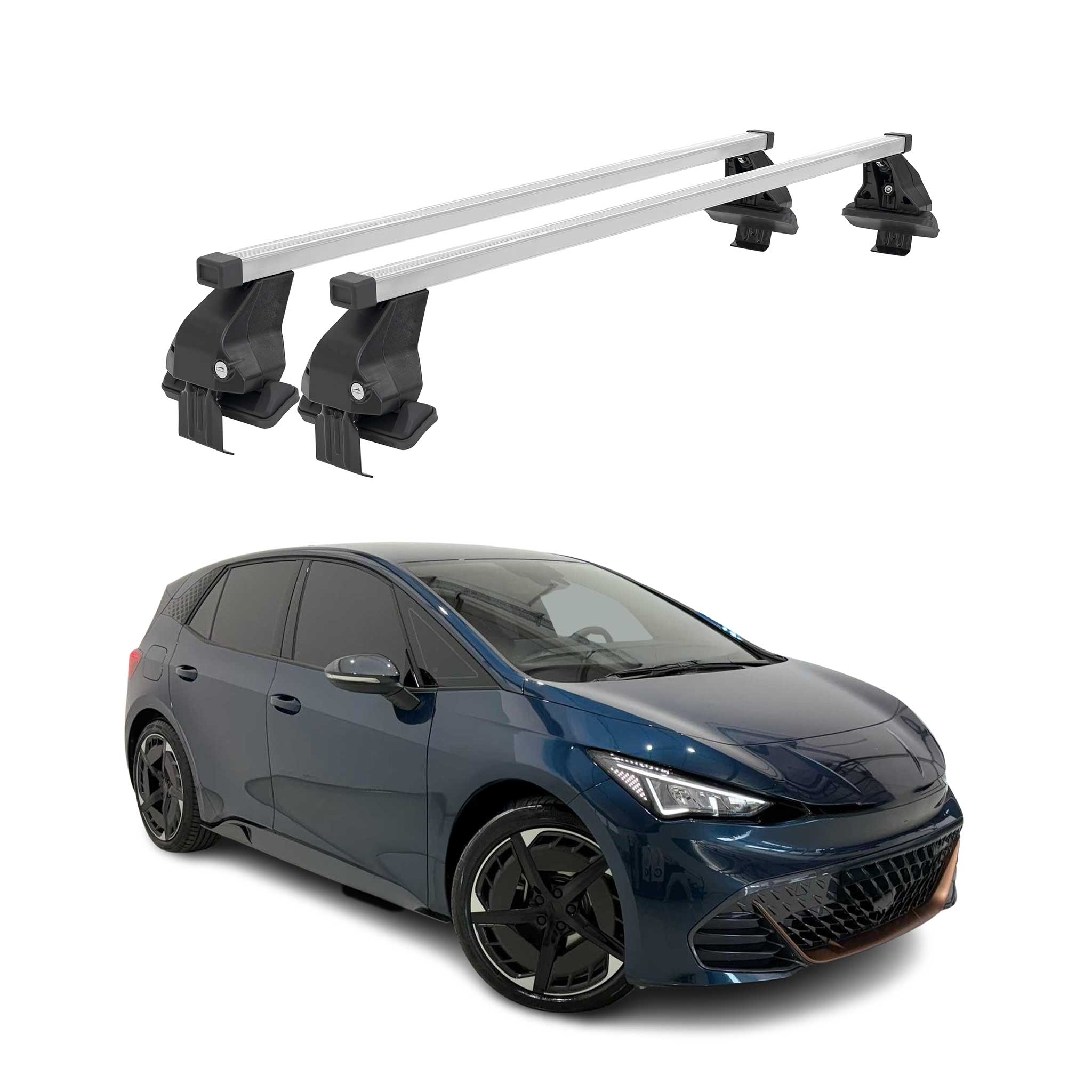 Menabo Barres de toit transversales pour Cupra Born 2021-2026 FL Acier Gris 2x
