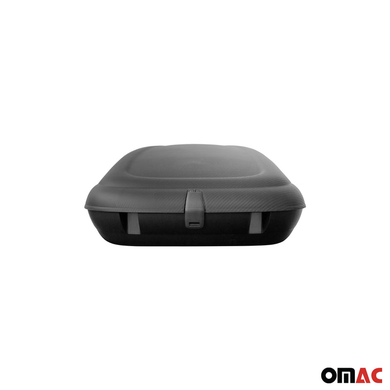 OMAC Coffre de toit 480 litres en fibre de carbone texturée homologué