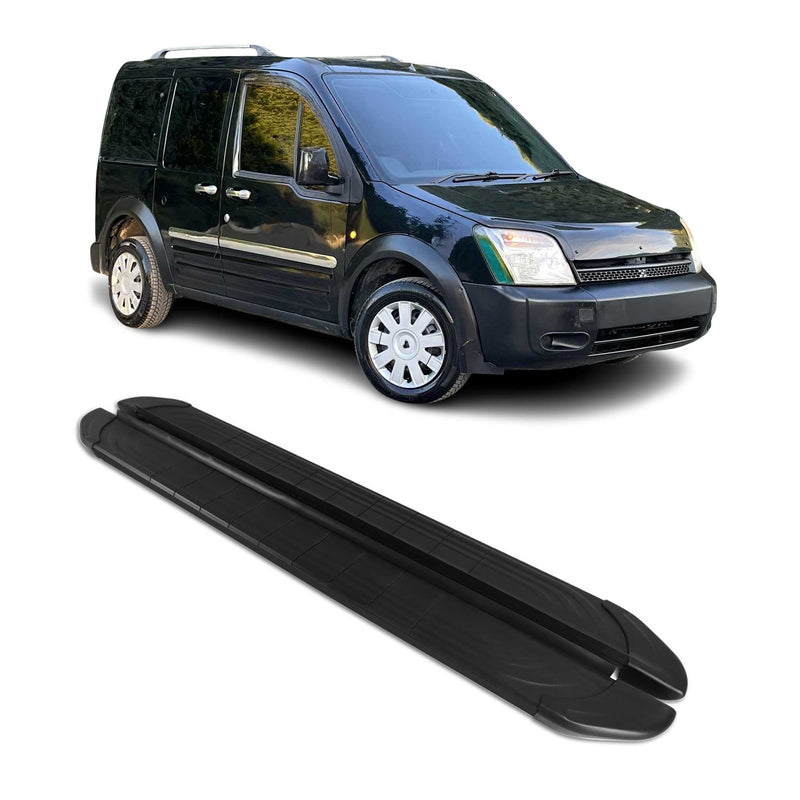 Marchepieds Latéraux pour Ford Connect 2002-2013 L1 Court Noir Aluminium 2Pcs