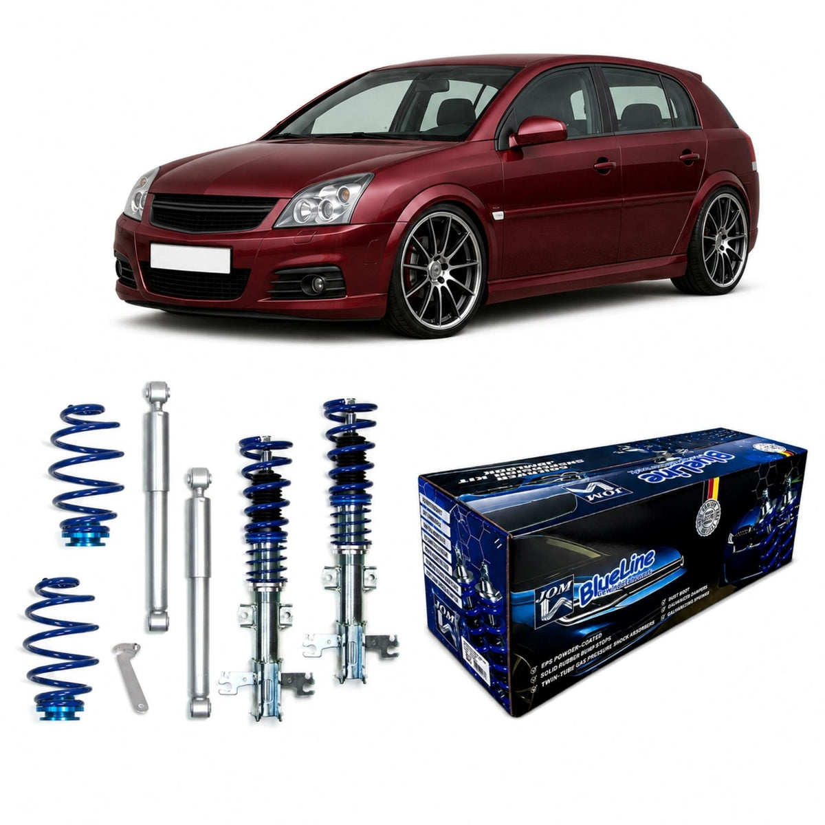 JOM BlueLine Combinés Filetés passend pour Opel Vectra C Caravan Signum année 2005-2008