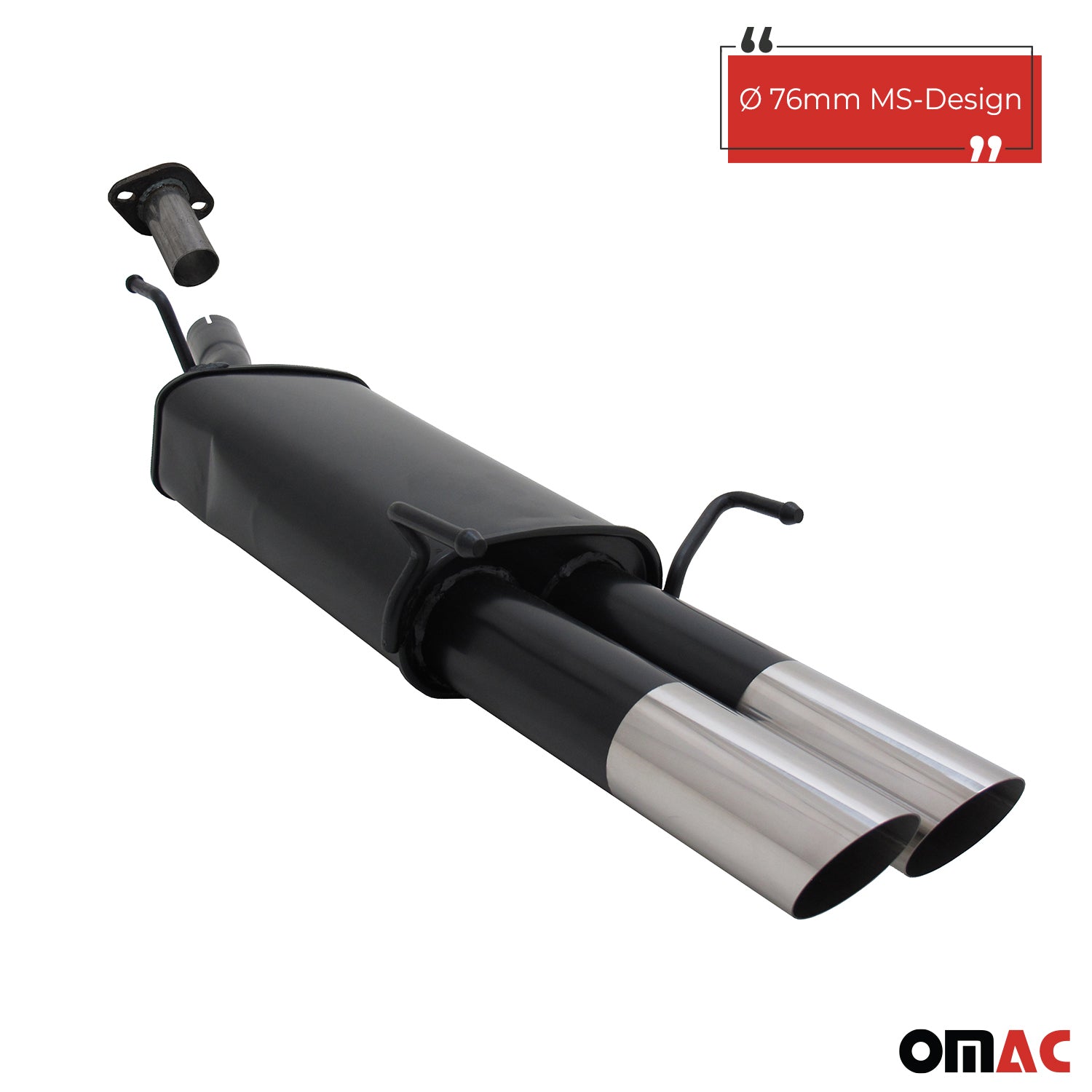 Échappement arrière Novus pour Opel Astra G Coupe/Cabriolet 2x76mm MS-Design ABE