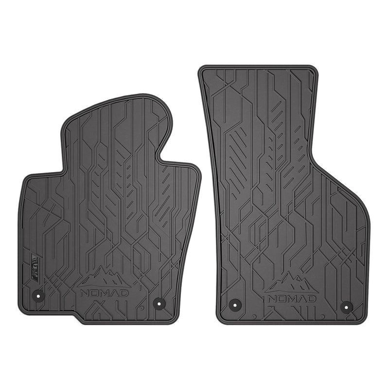 Tapis de Sol de Voiture pour VW Passat B7 2010-2014 Caoutchouc Durable Noir 2Pcs