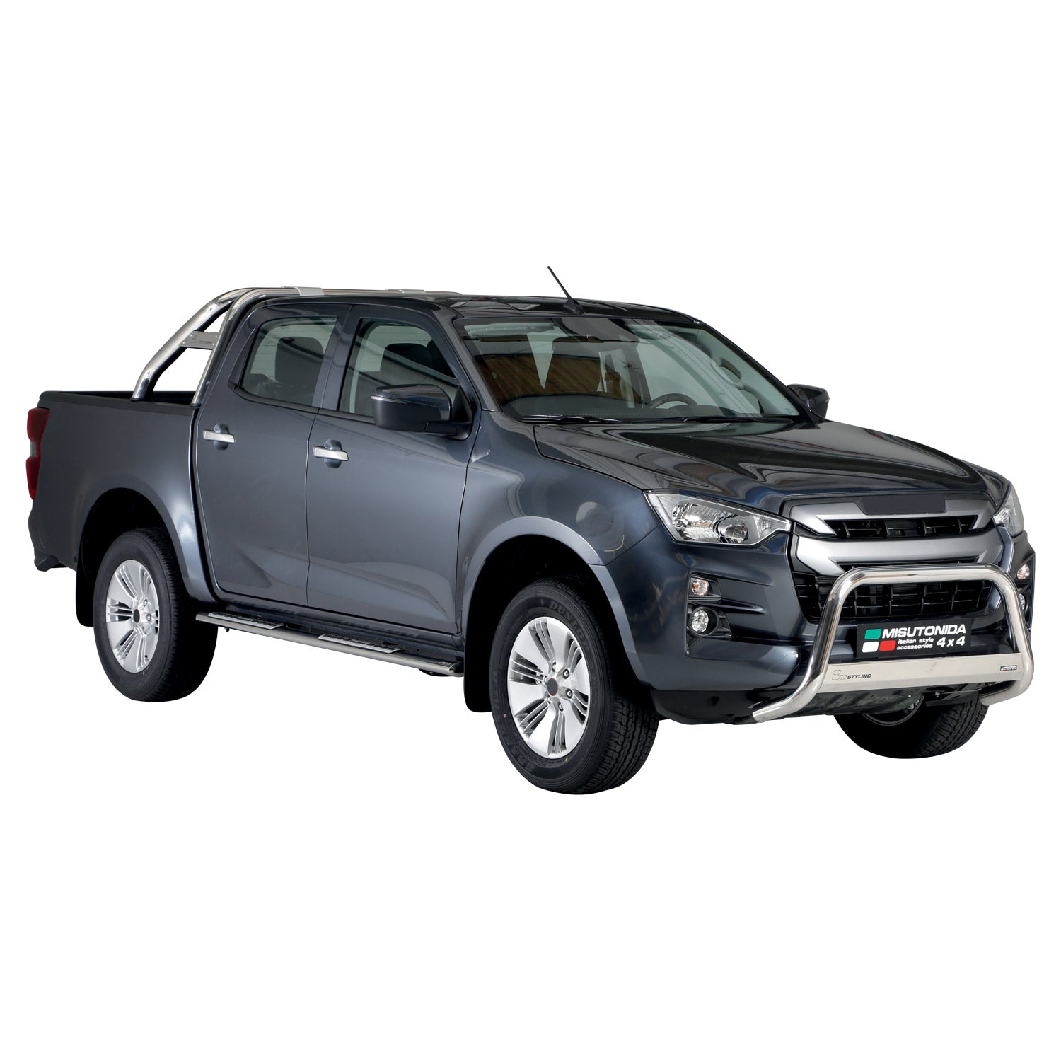 Pare-buffle Avant pour Isuzu D-Max 2019-2022 Pre-FL 63mm en Acier Argent