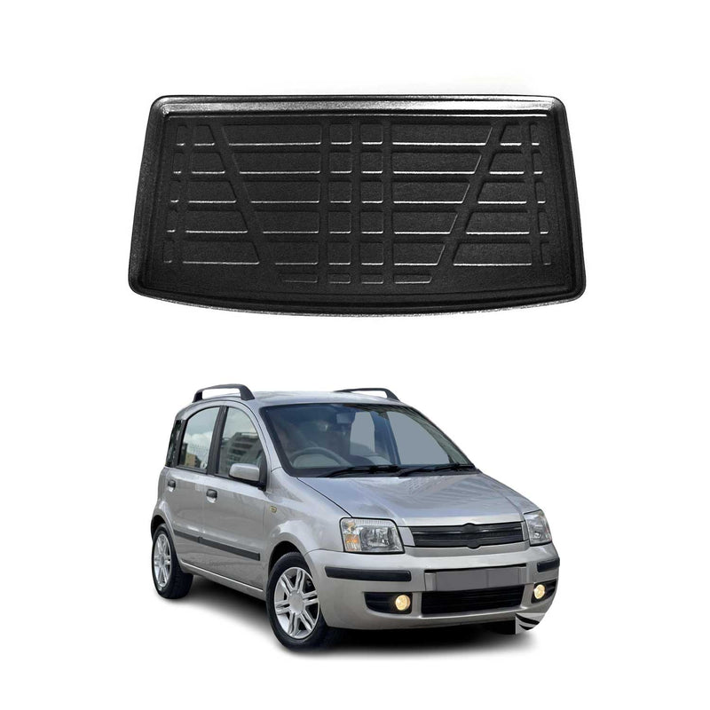 Tapis de Coffre pour Fiat Panda 2003-2012 HB en TPE Noir