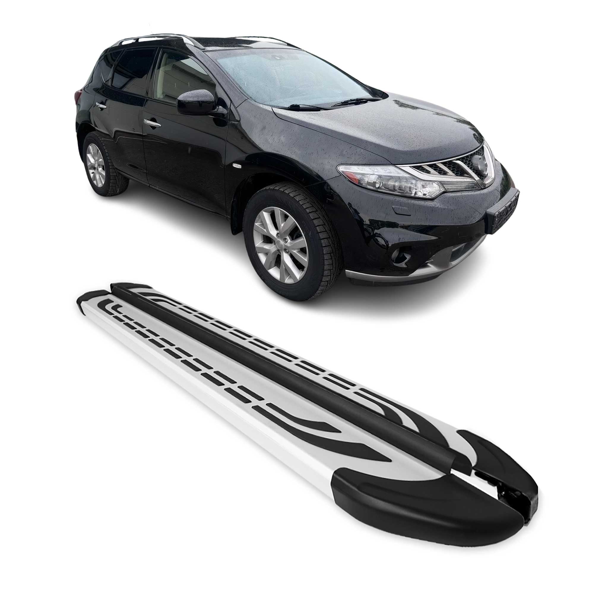 Marchepieds Latéraux pédale pour Nissan Murano 2008-2014 Aluminium Gris 2Pcs