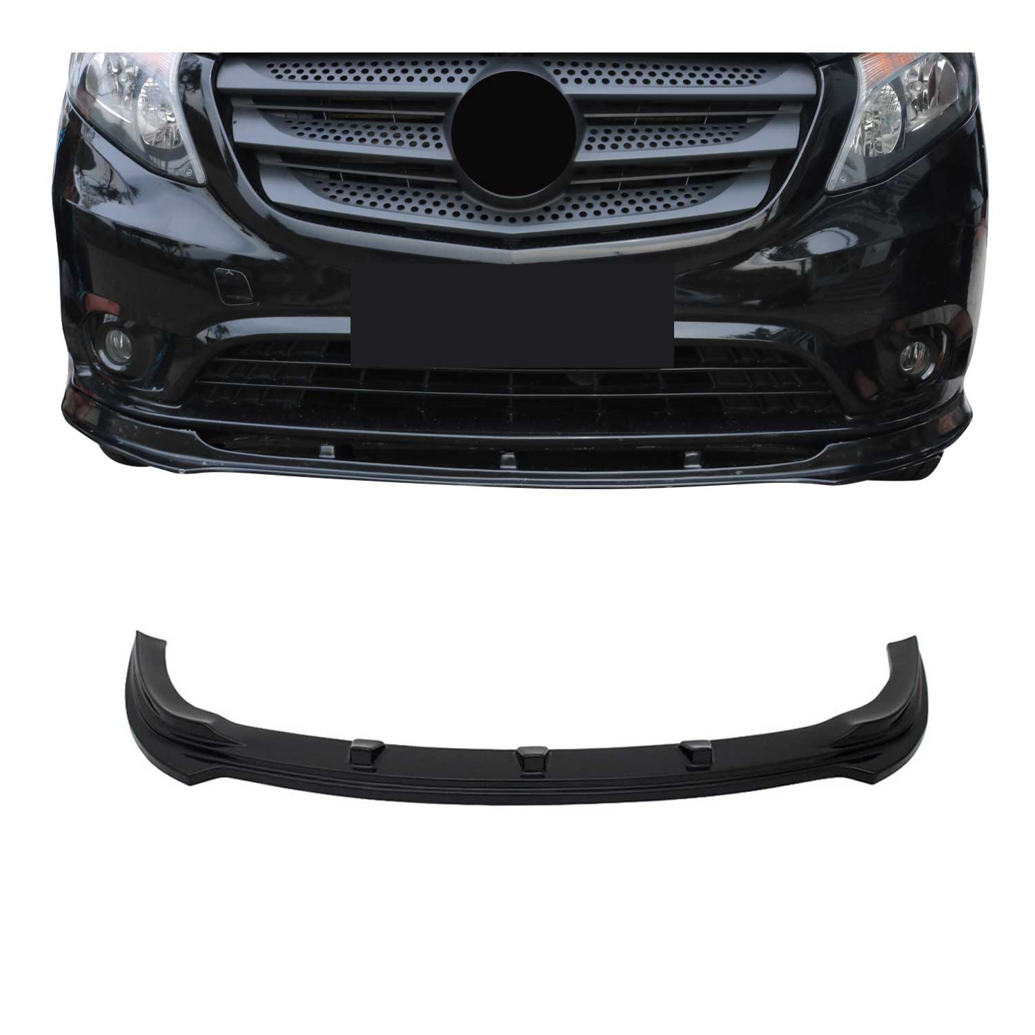 Lame De Pare-Chocs Avant Pour Mercedes Vito W447 2014-2019 ABS Noir Aucun avis