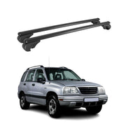 Barres de toit Transversales pour Suzuki Vitara II 1999-2005 TÜV Alu Noir 2Pcs