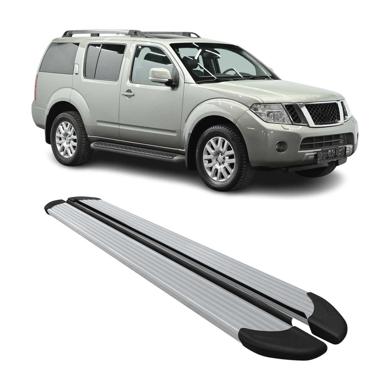 Marchepieds Latéraux pour Nissan Pathfinder 2005-2012 Aluminium Argent 2Pcs