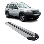 Marchepieds Latéraux pour Land Rover Freelander 1997-2006 Aluminium Argent 2Pcs