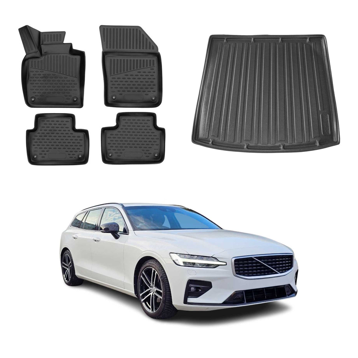 OMAC Kit Tapis de Sol et Coffre pour Volvo S60 2019-2025