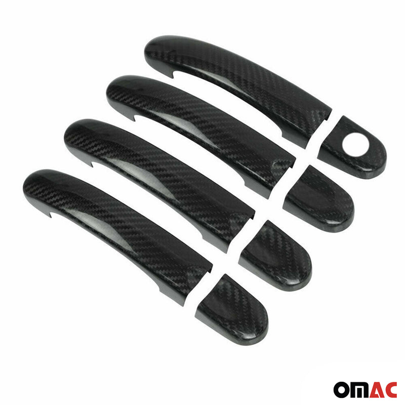 Couverture de poignée de porte pour VW Caravelle T5 2003-2015 Carbone Noir 8Pcs