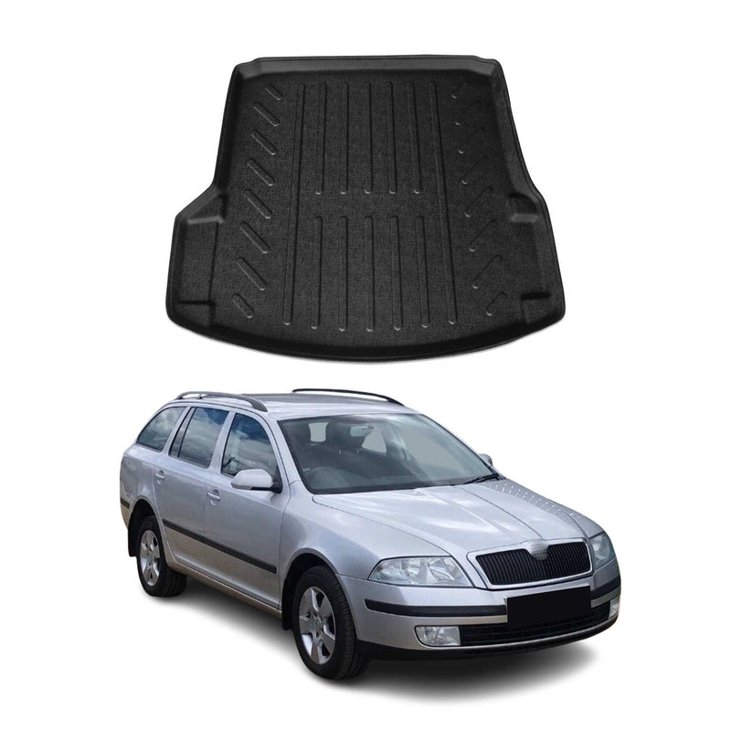 Tapis de Coffre pour Skoda Octavia FL 2009-2013 Break en TPE Noir