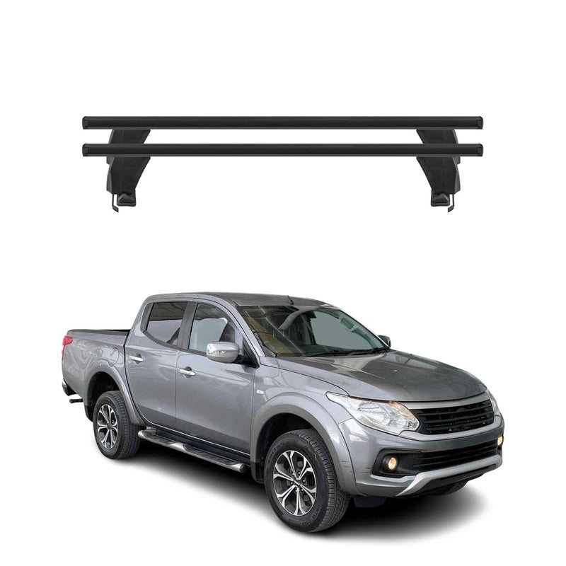 Menabo Barres de toit Transversales pour RAM 1200 2016-2025 Alu Noir ABE 2x