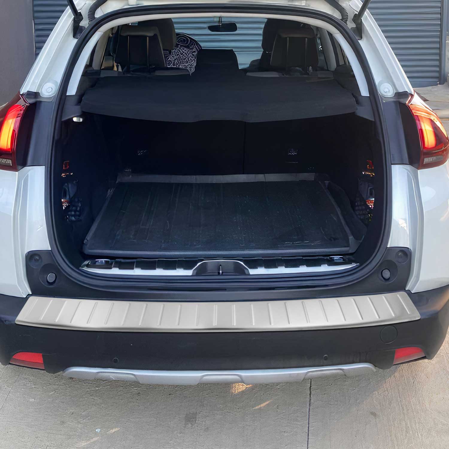 Protection de Pare-Chocs pour Peugeot 2008 I 2017-2019 Facelift Inox brossée