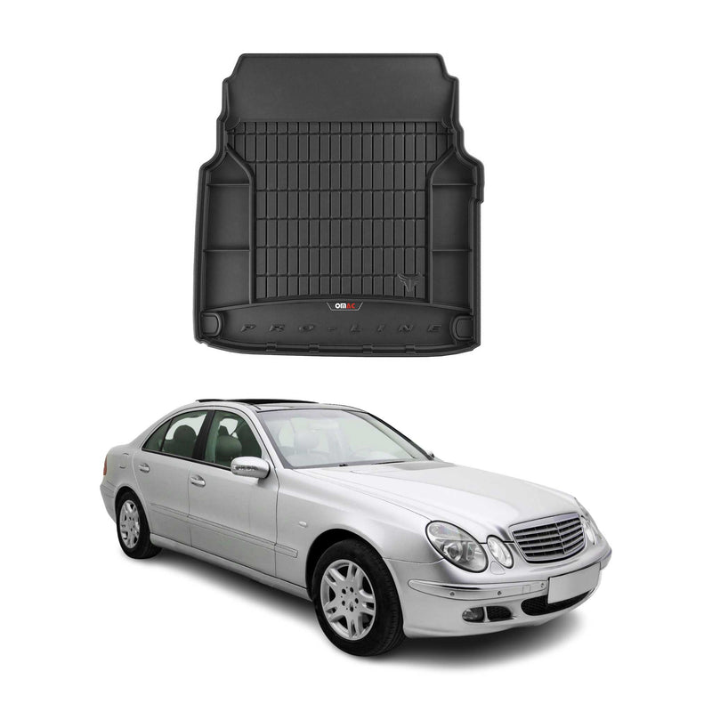Tapis de Coffre pour Mercedes Classe E W211 2002-2009 TPE Noir