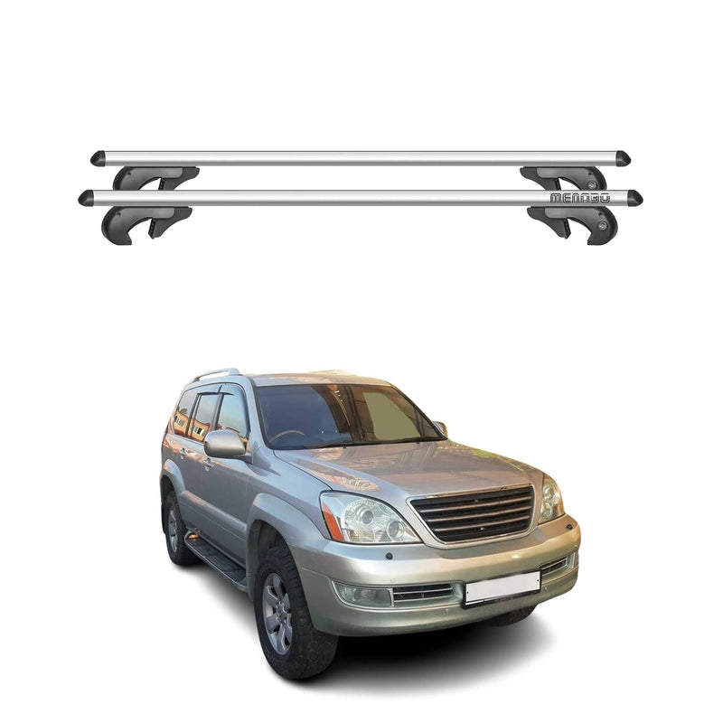 Barres de toit transversales pour Lexus GX J120 2002-2009 90kg Alu Gris
