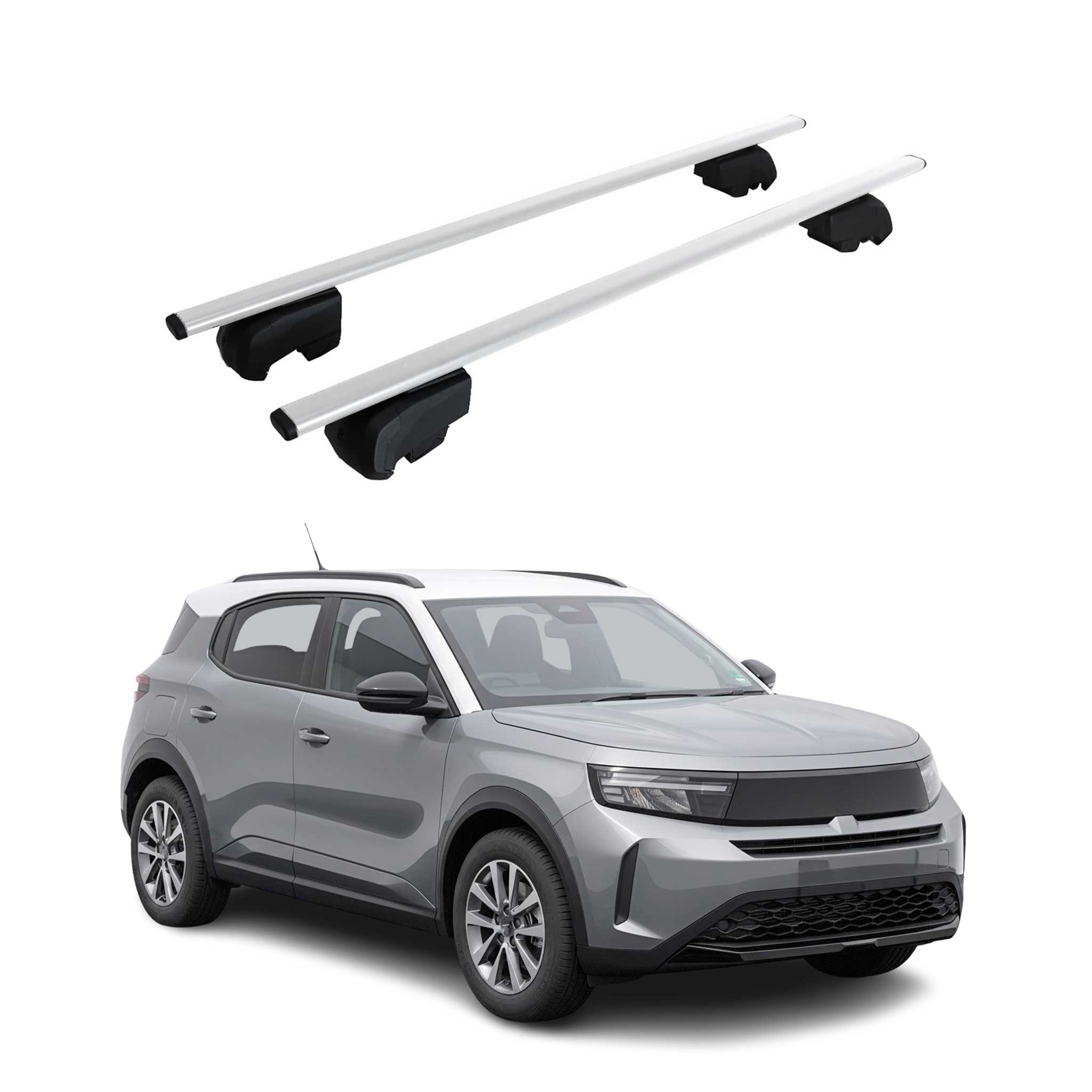 Barres de toit Transversales pour Opel Frontera 2024-2026 Fer Gris 2Pcs