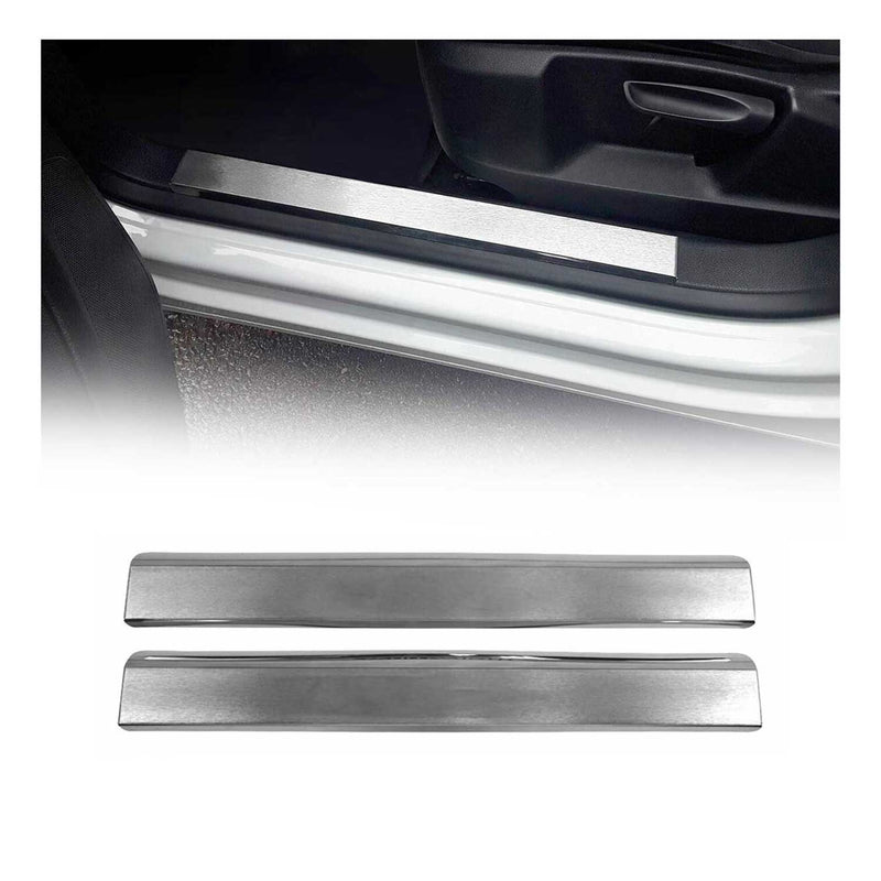 Couverture De Seuil De Porte pour Skoda SuperB 2005-2025 White Night Inox Chromé