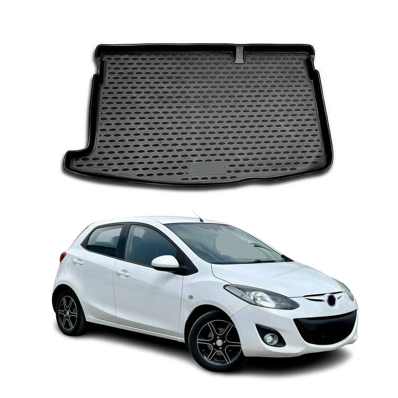 Tapis de Coffre pour Mazda Mazda 2 2007-2014 TPE Noir