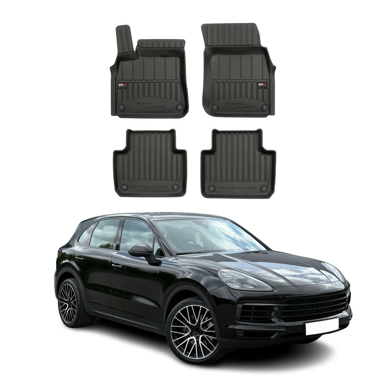 OMAC Tapis de sol en caoutchouc pour Porsche Cayenne 9YA 2017-2023 Noir Premium