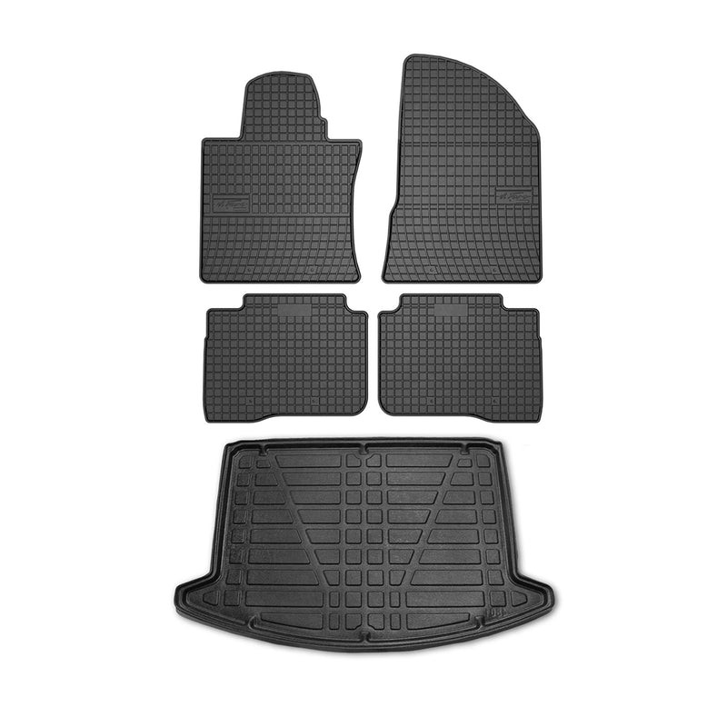 Kit Tapis de sol et coffre pour Ssangyong Korando 2020-2024 TPE Noir